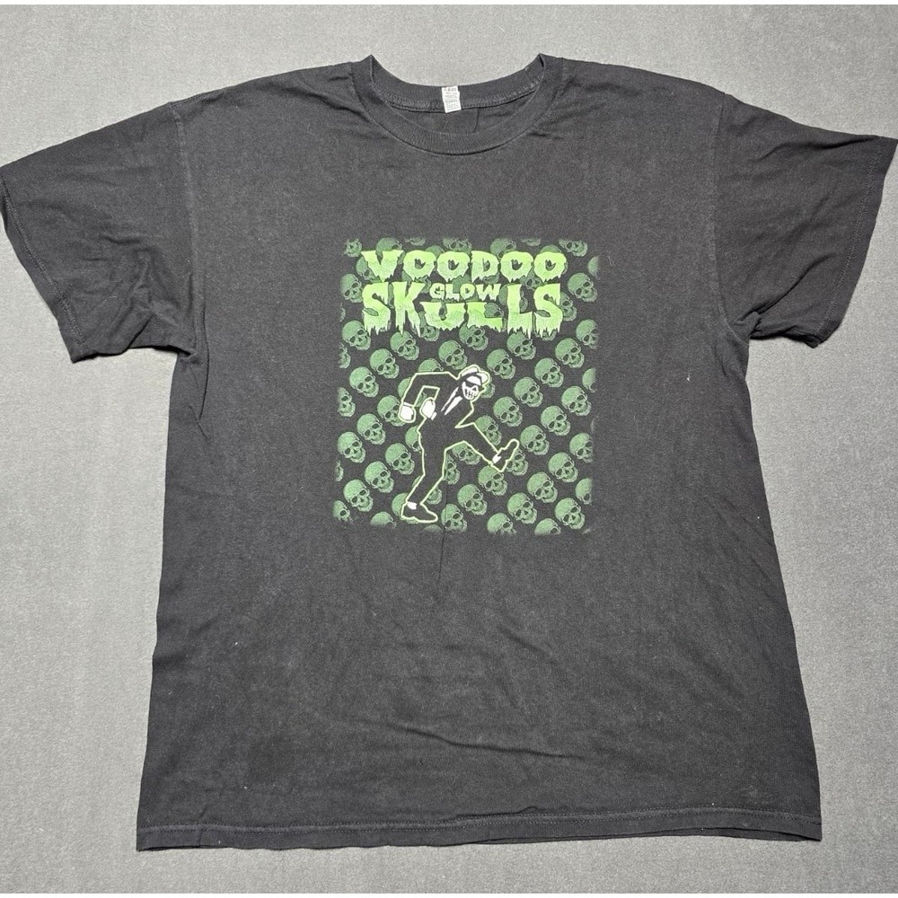 Vintage Voodoo Glow Skulls Shirt Mens XL Extra Large Black Short Sleeve Ska Band